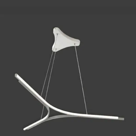 Certifié Suspension LED Créative Moderne – Blanc en Aluminium – Blanc Froid 6000K – Fil de Lustre 1M – Idéal pour Salon Restaurant 220V