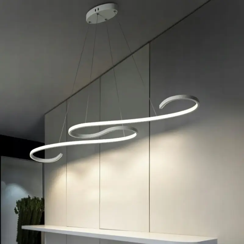 Suspension Dimmable 3000K-6000K Lustre Pour salon chambre à coucher salle à manger bureau Blanc Affaire À Saisir