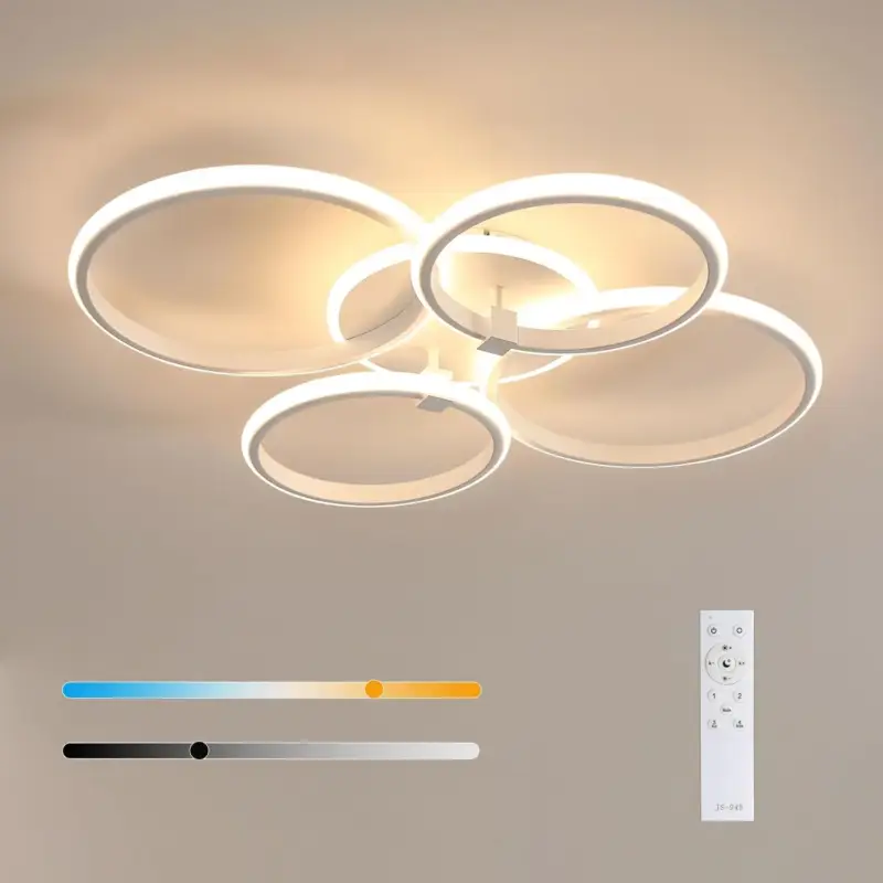 Acheter En Ligne Modern LED Ceiling Light with 4 Rings, 39W