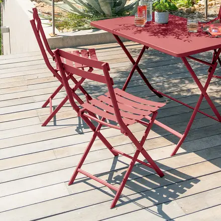 Chaise de jardin pliante GREENSBORO Groseille Offre Limitée