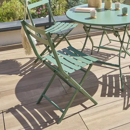Chaise de jardin pliante GREENSBORO Vert olive Vente Flash