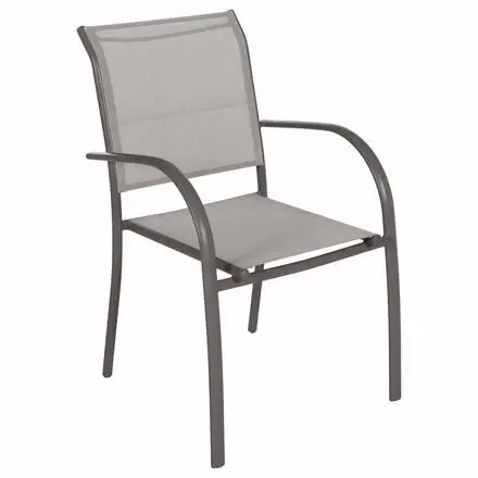 Fauteuil de jardin empilable PIAZZA Noisette & Tonka Dernière Chance