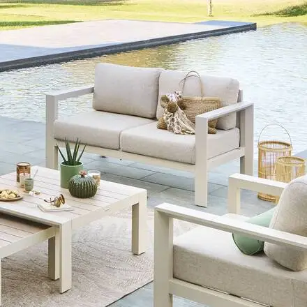 Canapé de jardin ÉVASION Argile Soldes