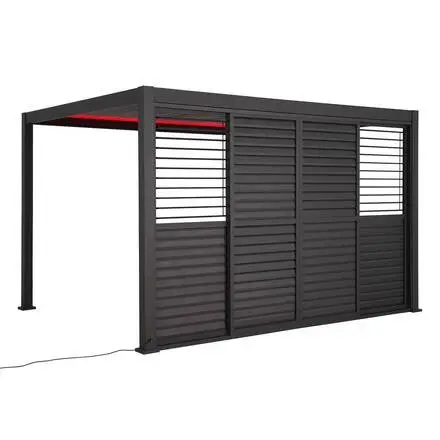 Usine Directe Persienne coulissante pour pergola bioclimatique EVORA Graphite