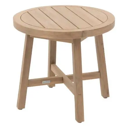 Table d&rsquo;appoint de jardin ronde PAPOUASIE Acacia Solde