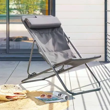 Chilienne de jardin empilable pliable MIRAEL Anthracite / Graphite Meilleur Choix