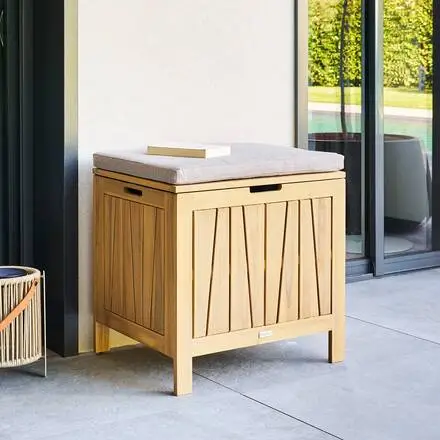 Petit Prix Coffre de rangement LODGIA Beige