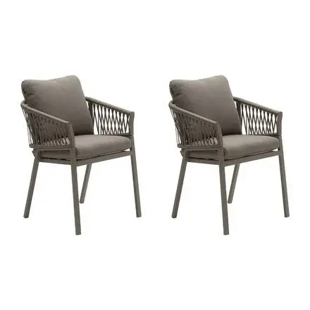 Lot de 2 fauteuils de jardin ORIENGO Macchiato / Café Pas Cher