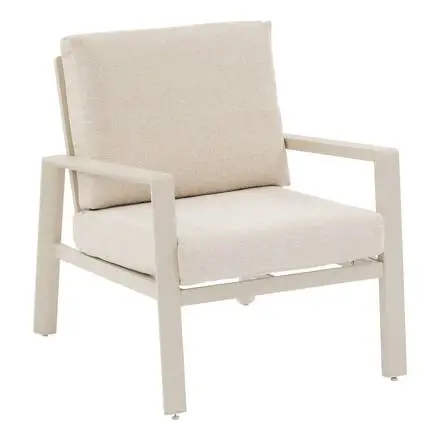 Fauteuil de salon de jardin LUZANE Argile Solde