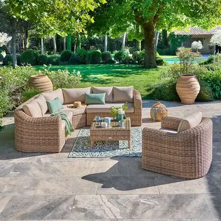 Salon d&rsquo;angle de jardin MOOREA Savana Prix Bas
