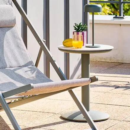 Commande En Gros Table d&rsquo;appoint de jardin rond SOLETIA Vert laurier