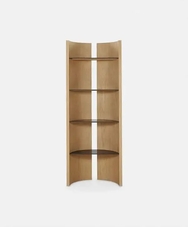 Must-Have Quincy - Étagère en chêne et pierre bleue