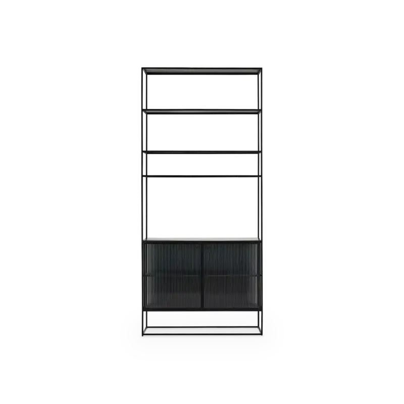 Offre Spéciale Parsons – Étagère avec portes en verre cannelé