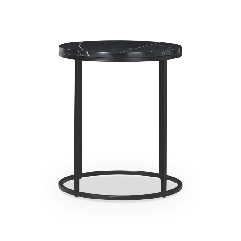 Onix – Table d'appoint avec plateau en marbre Achat Immédiat