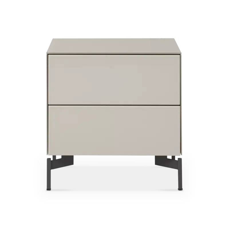 Remise Laura - Table de chevet en verre dépoli