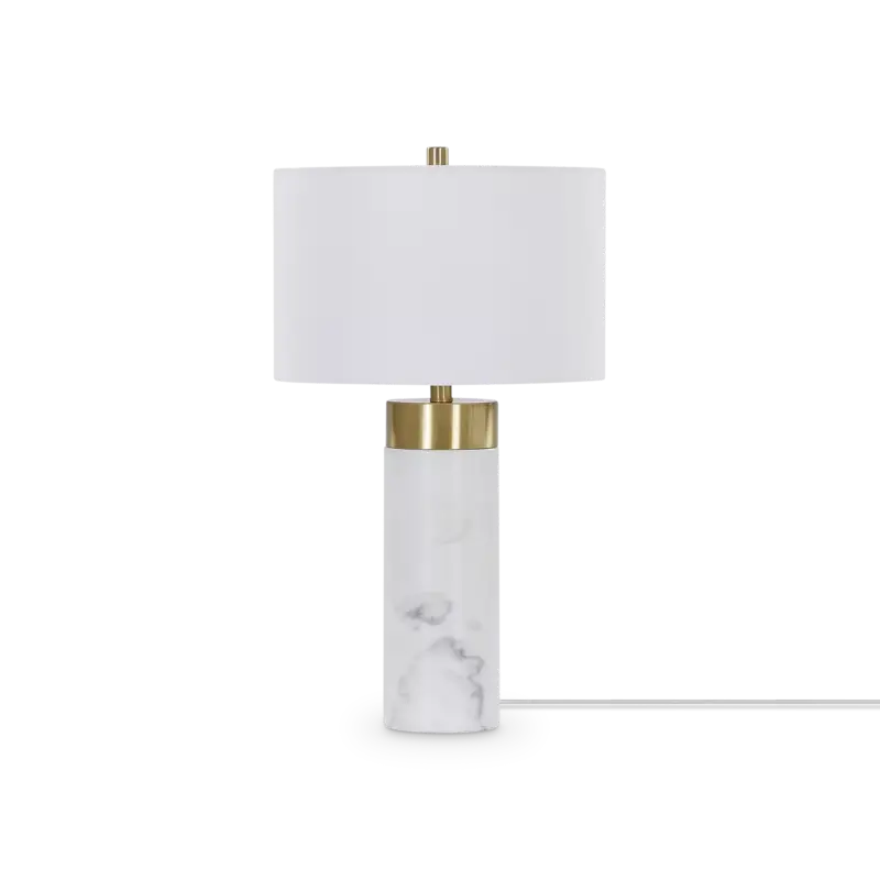 Jocelyn – Lampe de table en marbre blanc Remise