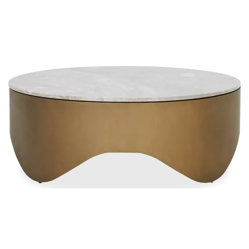 Guinevere – Table basse en laiton et marbre Commande En Gros