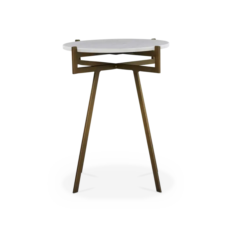 Offre Spéciale Anak - Table d’appoint en marbre et laiton antique