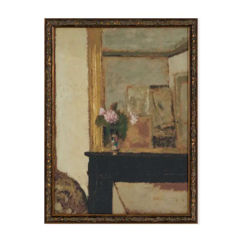 Vase of Flower – impression avec cadre doré peint Pas Cher