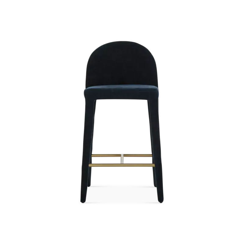 Oliver - Tabouret de comptoir en velours Jusqu'à Épuisement Des Stocks
