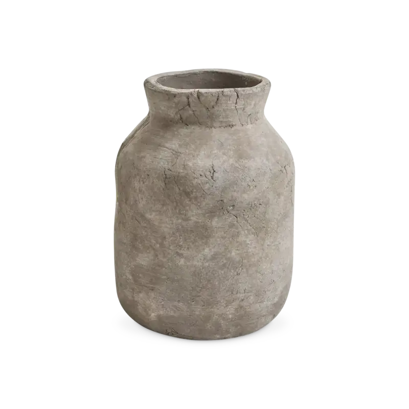 Nouvel Arrivage Éther – vase déco en terre cuite grise