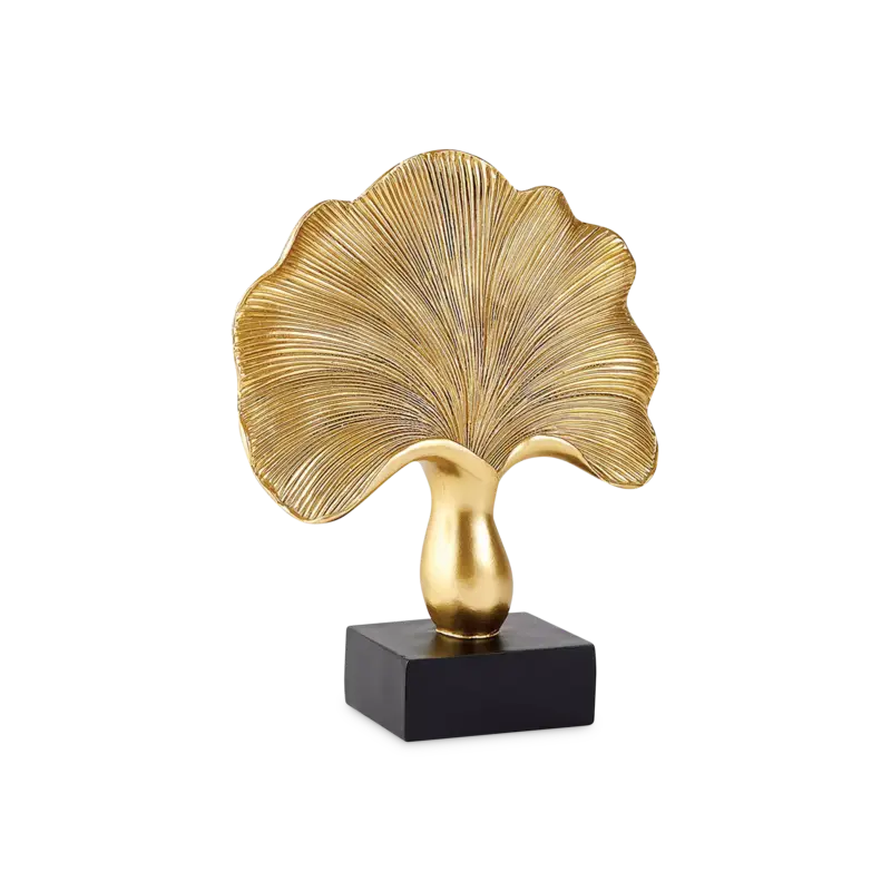 Haute Qualité Floriane - golden flower decorative sculpture