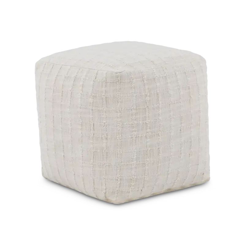 Perret – pouf cubique à tissage texturé Marque