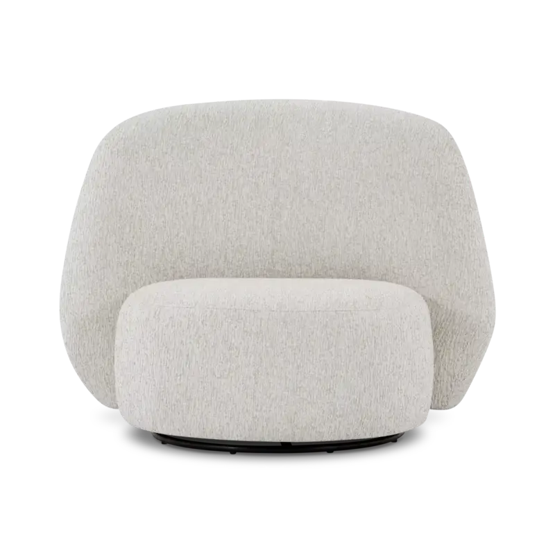 Vente Directe Brownie - Fauteuil pivotant en tissu par Romano