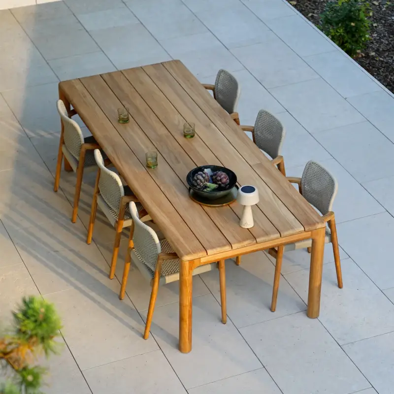 Usine Directe Julio – Table de salle à manger extérieure en teck