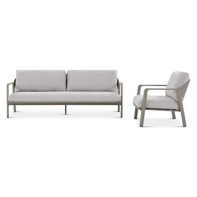 Stella - Ensemble Canapé et fauteuil extérieur en aluminium Marque