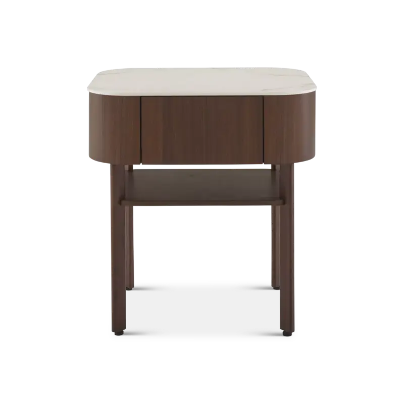 Parabole - Table de chevet en noyer par Ligne Roset Réduction