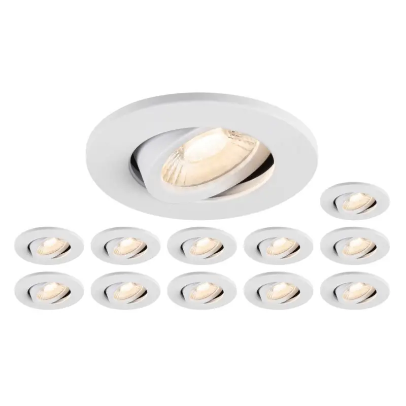 Achat Immédiat Kit composé de 12 x 1007090 UNIVERSAL DOWNLIGHT MOVE PHASE IP20 38° et 1007092 Cache UNIVERSAL DOWNLIGHT IP20 blanc