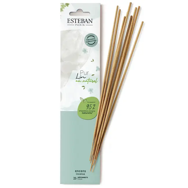 Prix Cassé Batonnets d'encens Pur Lin naturel Esteban
