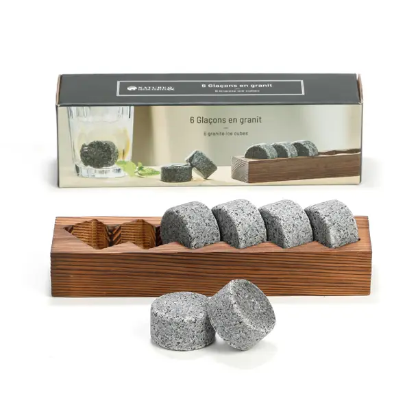 Coffret 6 glaçons en granit Expédié Aujourd'hui