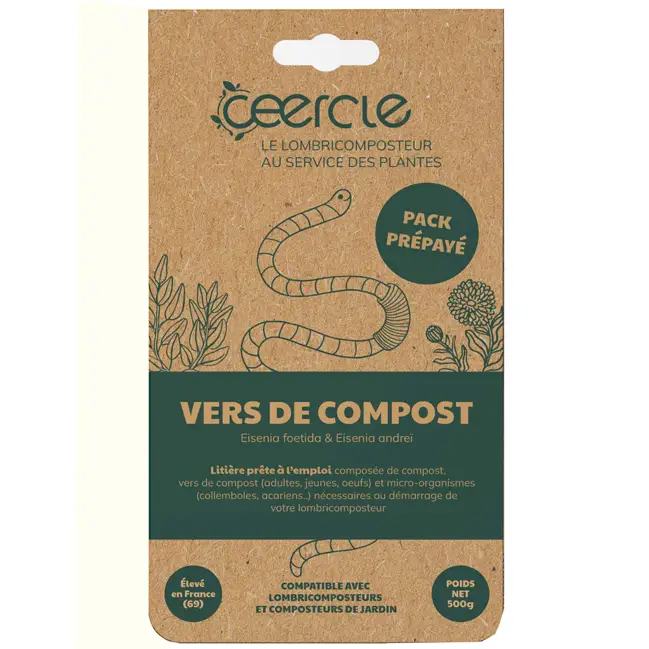 Pack prépayé vers lombric de compost Nouvelle Collection