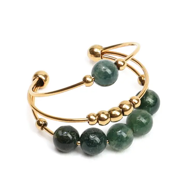 Bague anti-stress pierre naturelle Agate Offre Du Jour