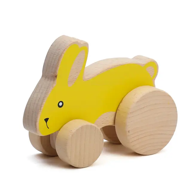 Lapin à roulettes en bois Retour Gratuit
