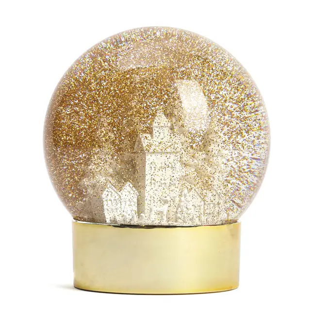 Boule à neige paillettes dorée Commande En Gros