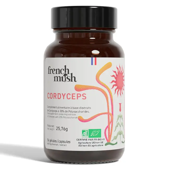 Populaire Gélules à l'extrait de cordyceps énergie, performance, libido French Mush