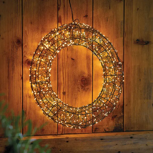Couronne de Noël lumineuse Prix Bas