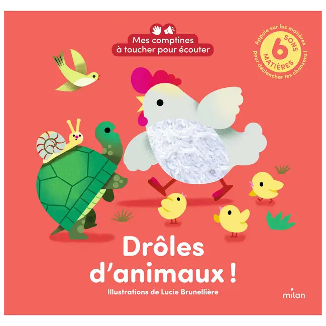Produit De Marque Drôles d'animaux ! Mes comptines à toucher pour écouter