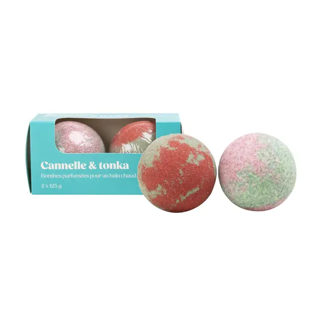 Dernier Modèle Duo boules de bain cannelle tonka