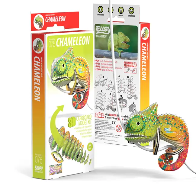 Maquette 3D animaux en carton Eugy Caméléon Solde