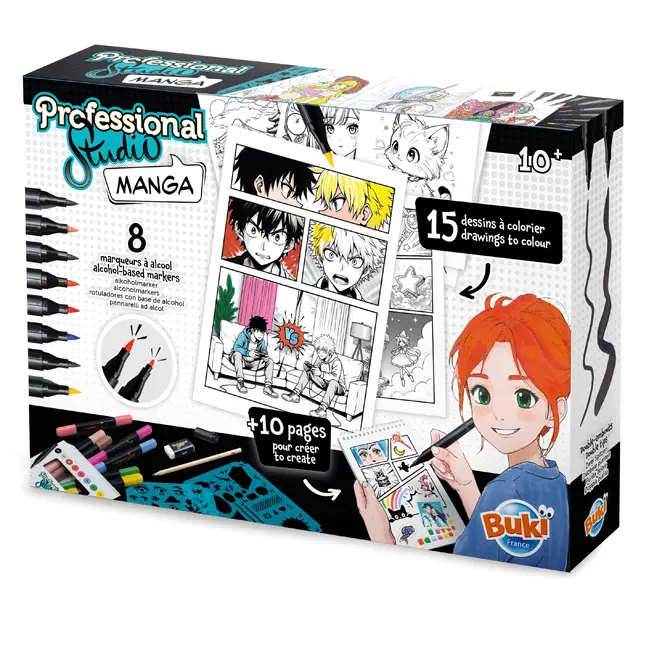 Livraison Express Coffret Professional Studio initiation au dessin manga pour enfants