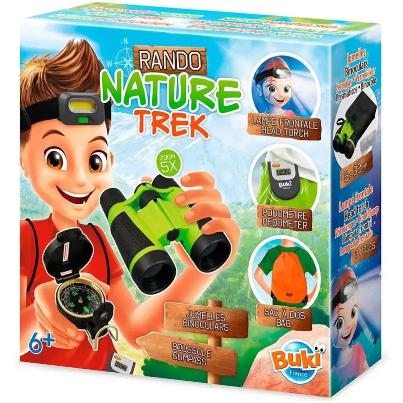 Kit explorateur nature pour enfant jumelles boussole lampe frontale podomètre Expédié Aujourd&rsquo;hui