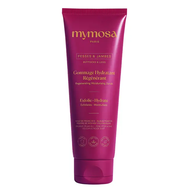 Gommage hydratant régénérant fesses jambes bio Made in France 125 ml Mymosa Commande En Gros
