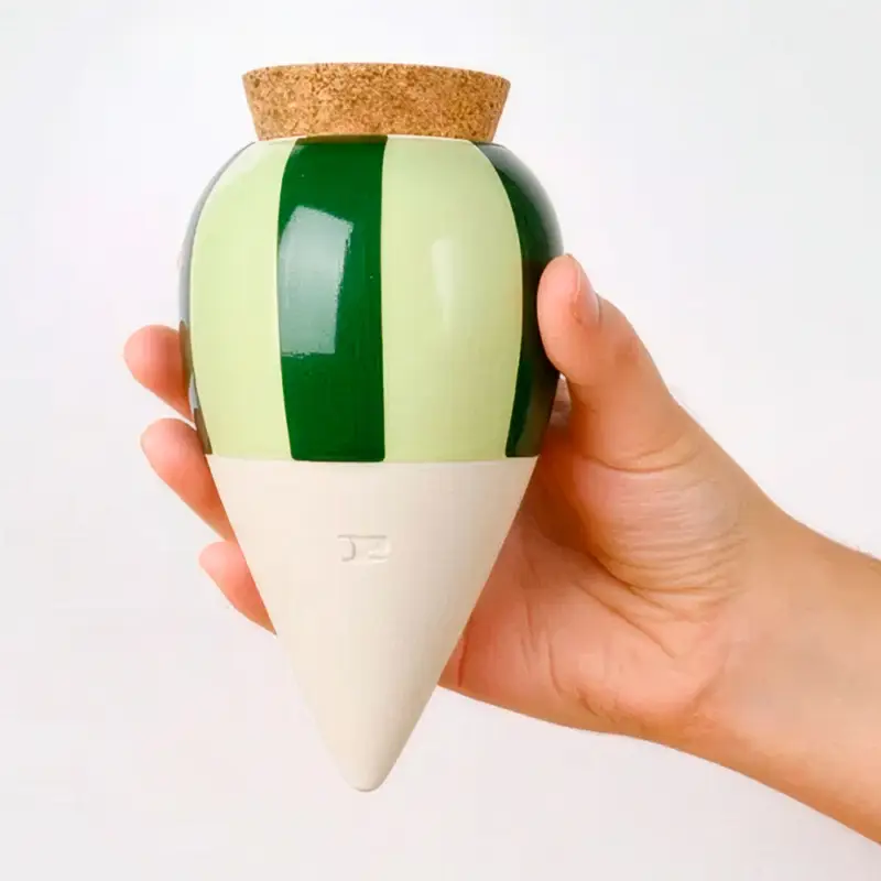 Olla en céramique Pépin Vert et lilas Petit Prix