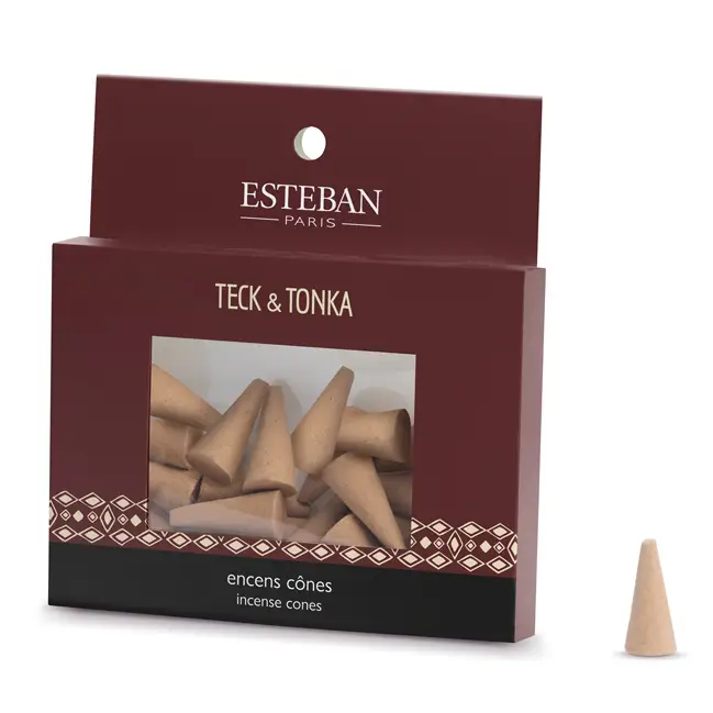 Cônes d'encens à faire brûler Teck & Tonka Esteban 18 g Livraison Express