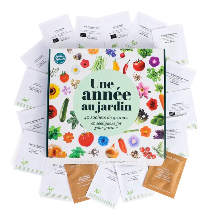 Expédié Aujourd'hui Coffret 40 sachets de graines reproductibles pour les jardiniers
