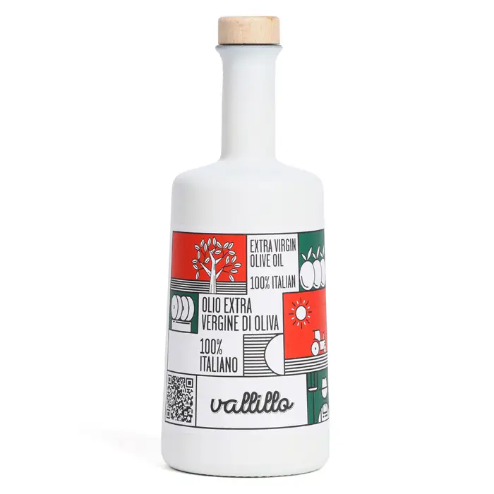 Huile d'olive extra vierge Italienne des Pouilles Vallilllo 500ml Prix Promo